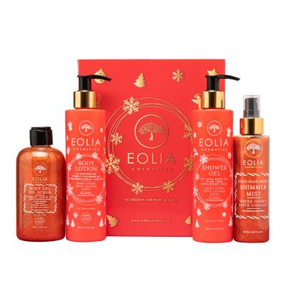 GIFT BOX BODY XMAS ΜΕΛΟΜΑΚΑΡΟΝΟ (BODY LOTION - SHOWER GEL- BODY MIST - BODY GEL SCRUB)