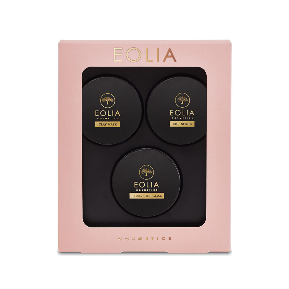 GIFT BOX FACE MASKS HYDRATING ILLUMINATING (HYDRA SHINE MASK- FACE SCRUB, DEEP CLEANSING CLAY MASK)